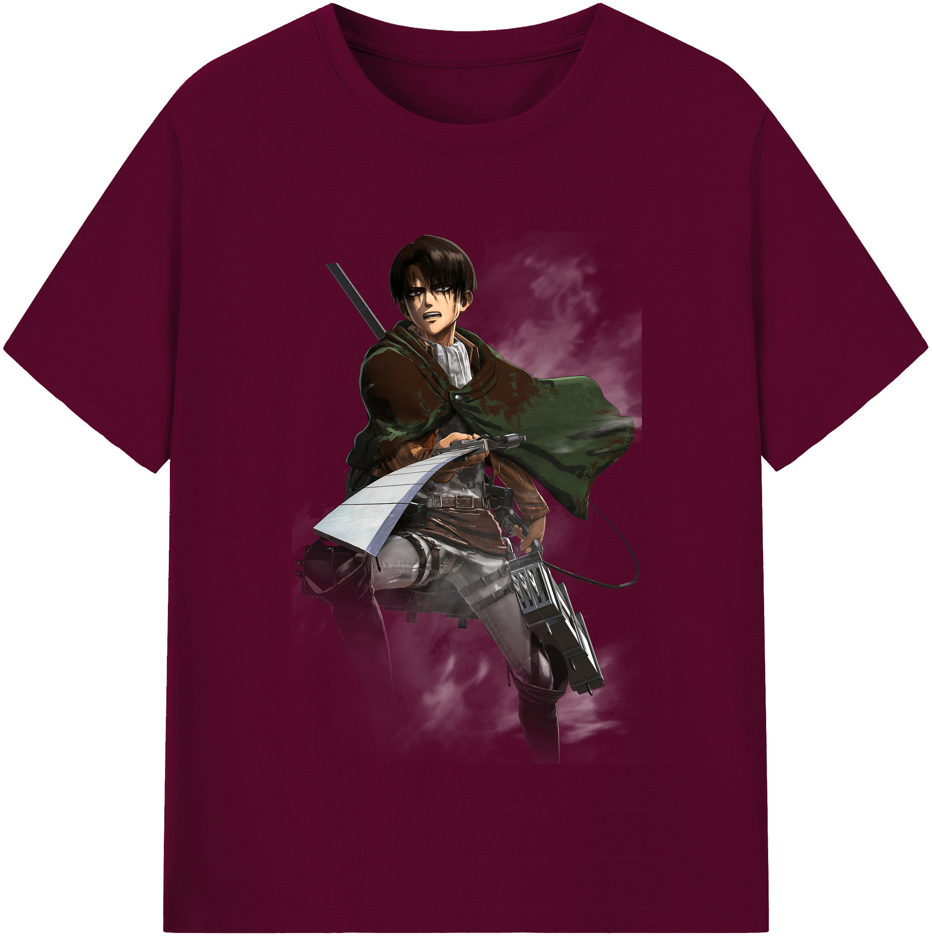 （画像用） 進撃の巨人 リヴァイ·アッカーマン Attack on Titan Levi Ackerman レディースカジュアルプリントTシャツ（綿100％）